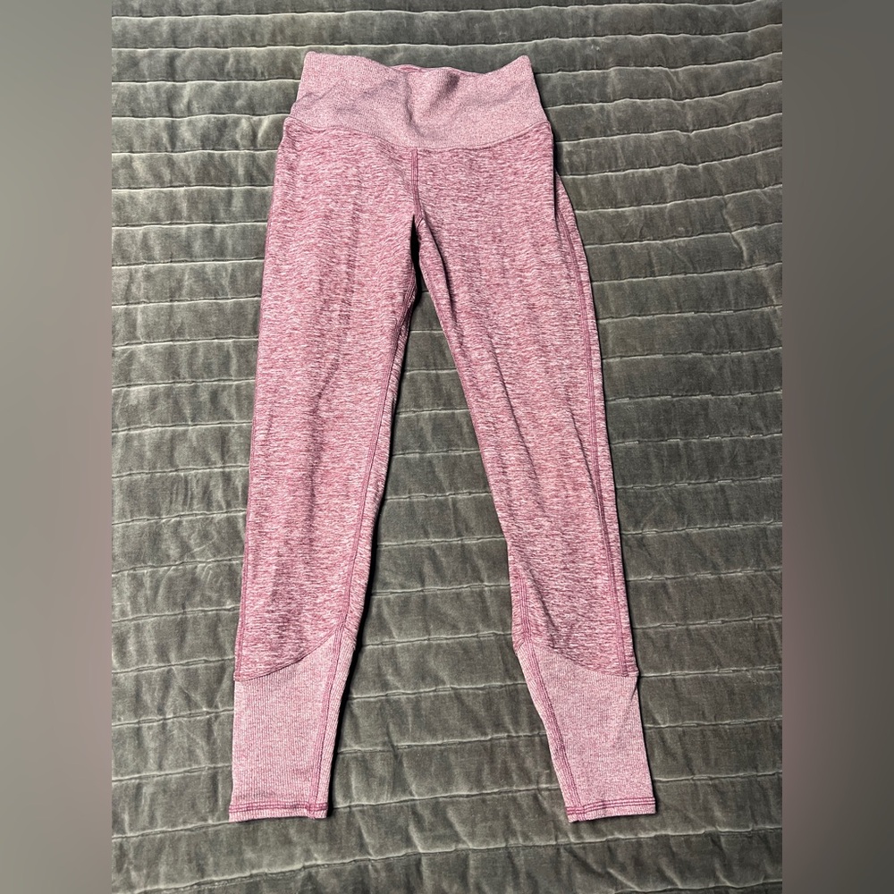 Alo Yoga High Waist Alosoft Lounge Leggings: Dragon Fruit Heather Plum Pink